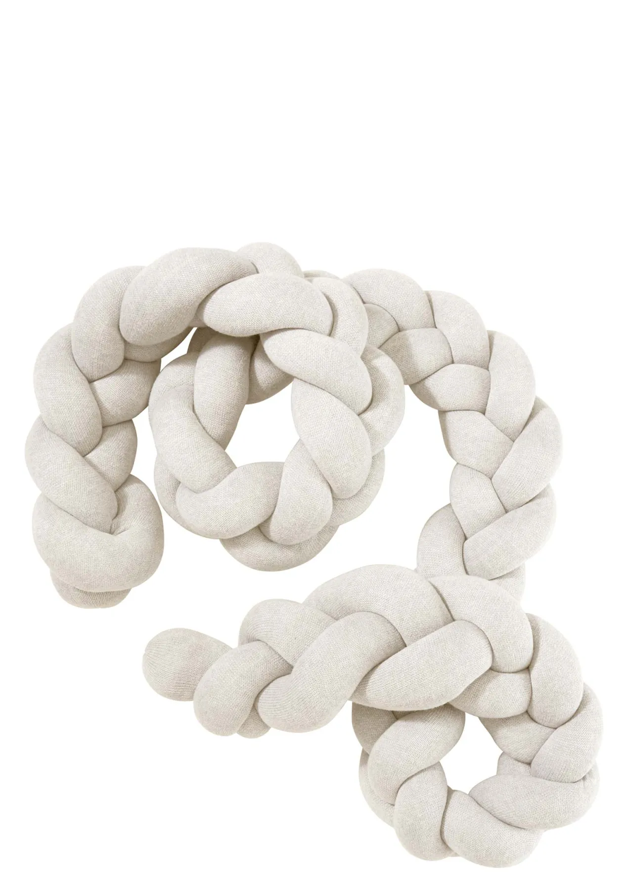 Bettschlange geflochten Strick natur XL