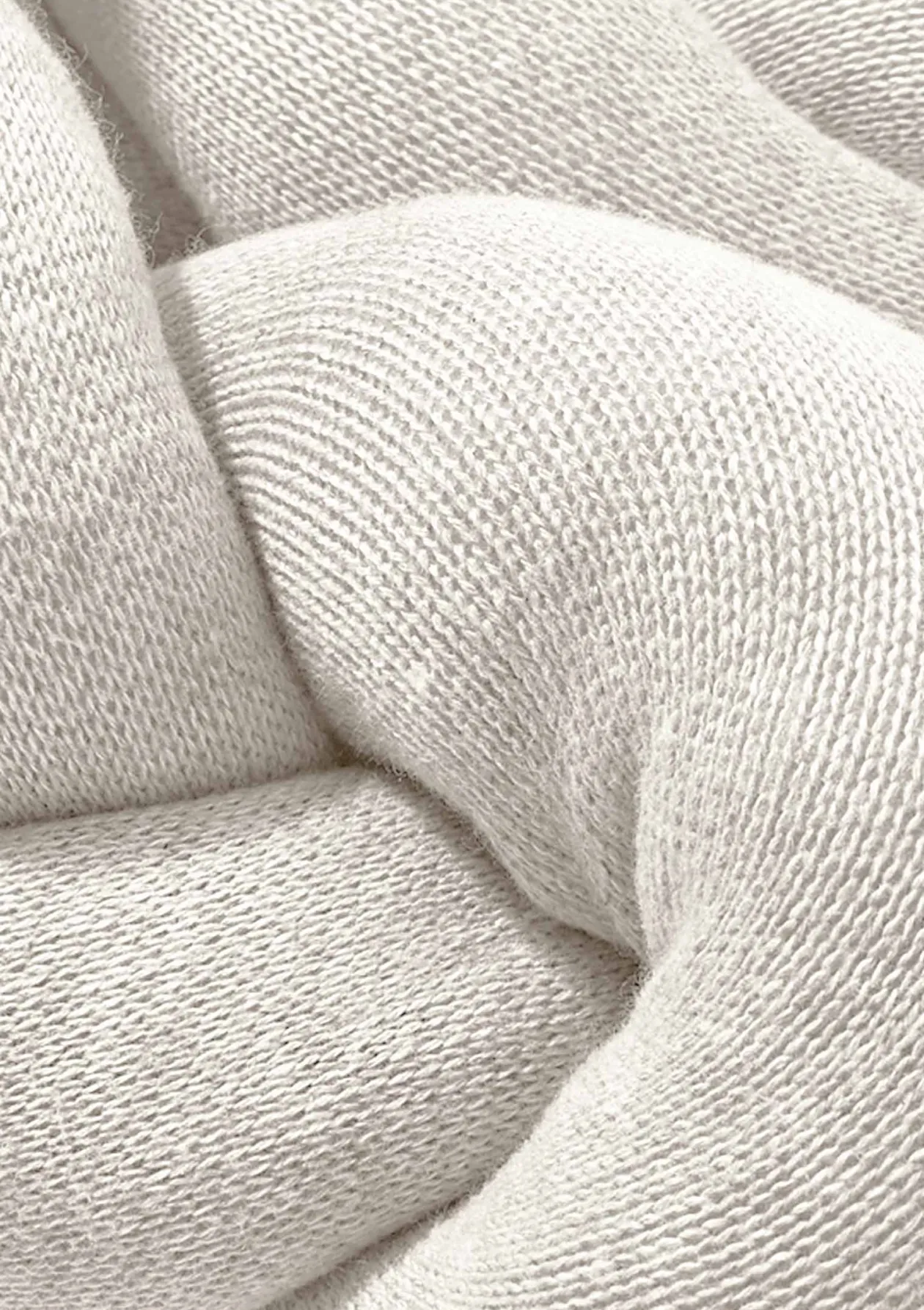 Bettschlange geflochten Strick natur XL