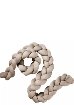 Bettschlange geflochten Strick sand