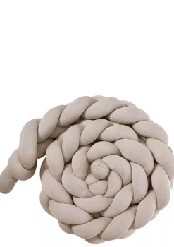 Bettschlange geflochten Strick sand