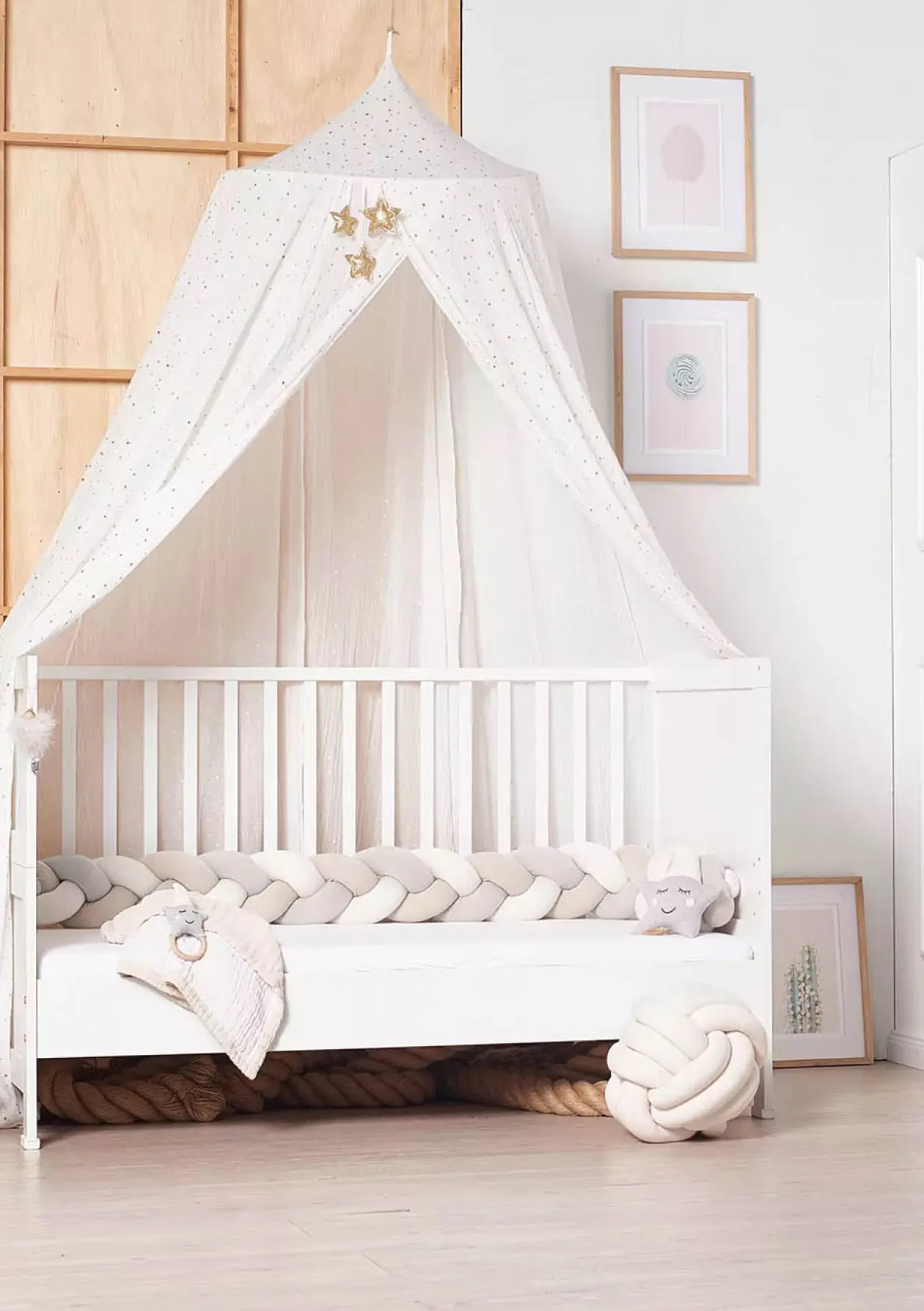 Bettschlange geflochten Trio beige/sand/natur