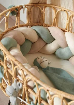 Bettschlange geflochten Trio mint/sand/natur