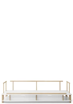 Bettsofa 'Camp' Weiß / Eiche 180 x 90 cm