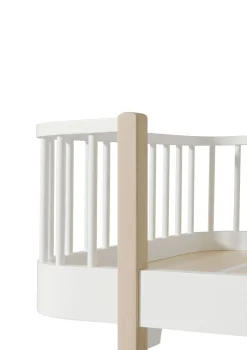 Bettsofa 'Wood Original' weiß / Eiche 200 x 90 cm