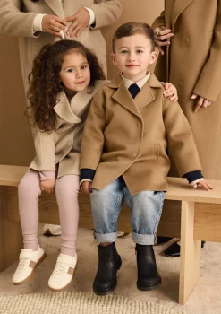 Cashmere Kindermantel stone