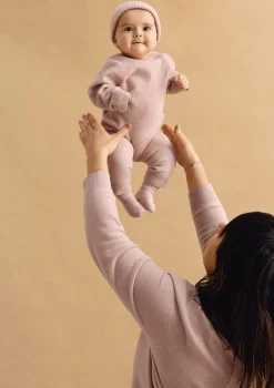 Cashmere Strampler dusty mauve