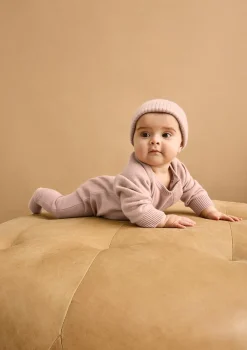 Cashmere Strampler dusty mauve