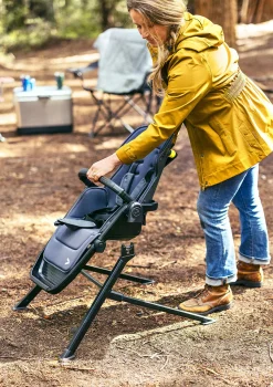 &Chill Campingstuhl Gestell dunkelgrau / schwarz