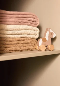 Decke Wiege 'Cosy Knit' Wild Rose 00 x 75 cm