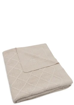 Decke 'Check Knit' Oatmeal 150 x 100 cm