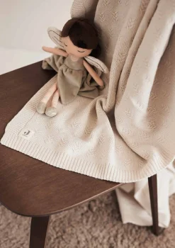 Decke Wiege 'Grain Knit' Oatmeal 75 x 100 cm