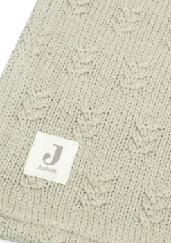 Decke Wiege 'Grain Knit' Velvet Olive Green 100 x 75 cm