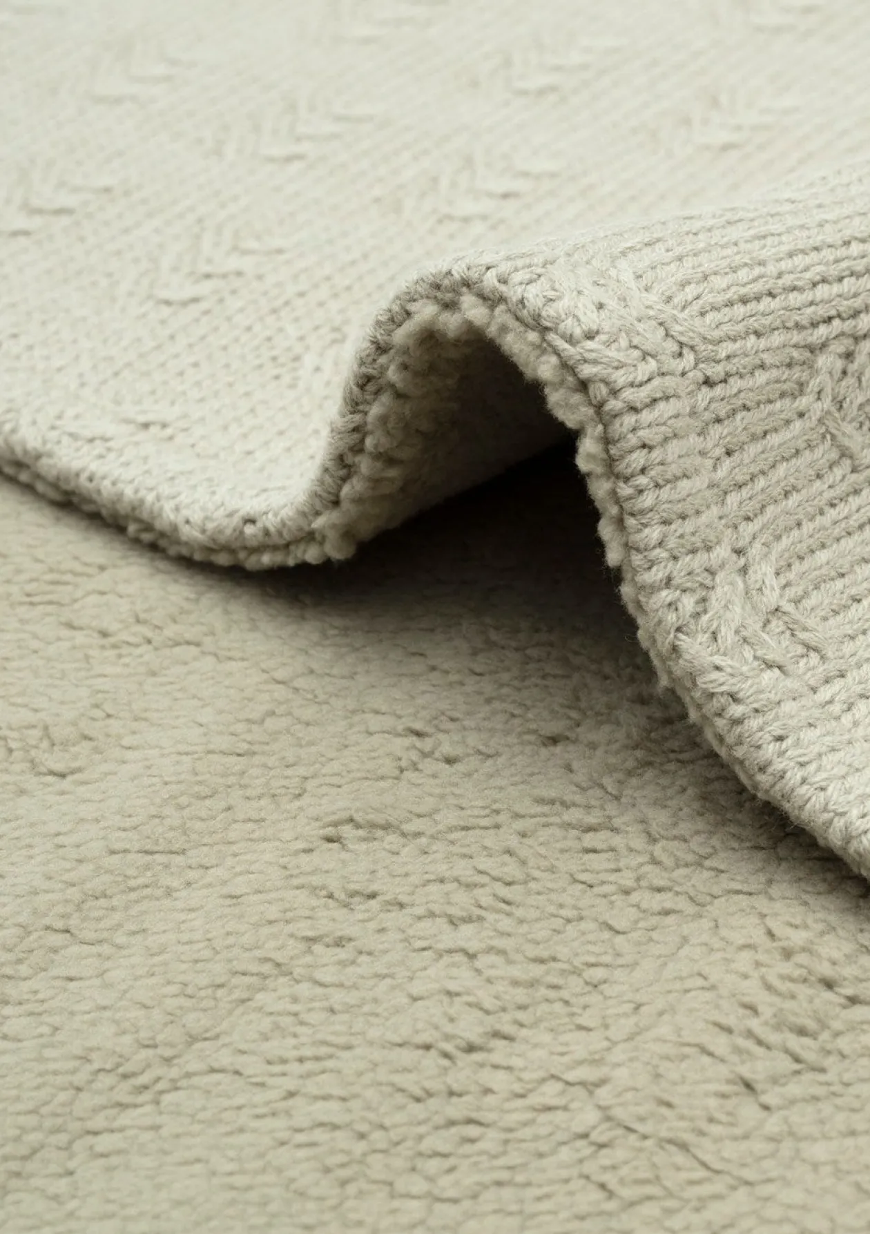 Decke Wiege 'Grain Knit' Velvet Olive Green 100 x 75 cm