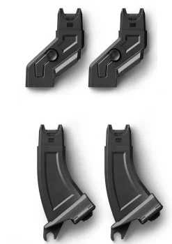 Duo Erweiterungsadapter / Doppel-Kinderwagen-Umbausatz dunkelgrau / schwarz