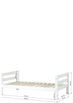 ECO Luxury' Einzelbett ohne Bettgitter weiß 70 x 160 cm