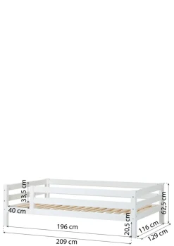 ECO Luxury' Einzelbett weiß 200 x 120 cm