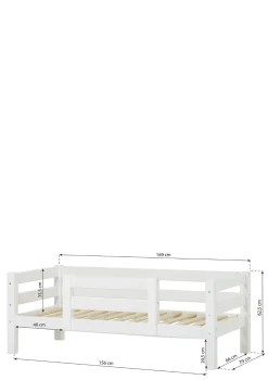 ECO Luxury' Einzelbett weiß 160 x 70 cm