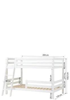 ECO Luxury' Etagenbett weiß 200 x 120 cm