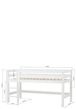 ECO Luxury' Halbhochbett weiß 200 x 90 cm