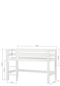 ECO Luxury' Halbhochbett weiß 160 x 70 cm