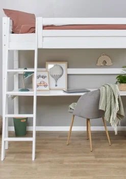 ECO Luxury' Hochbett mit Schreibtisch weiß 200 x 90 cm
