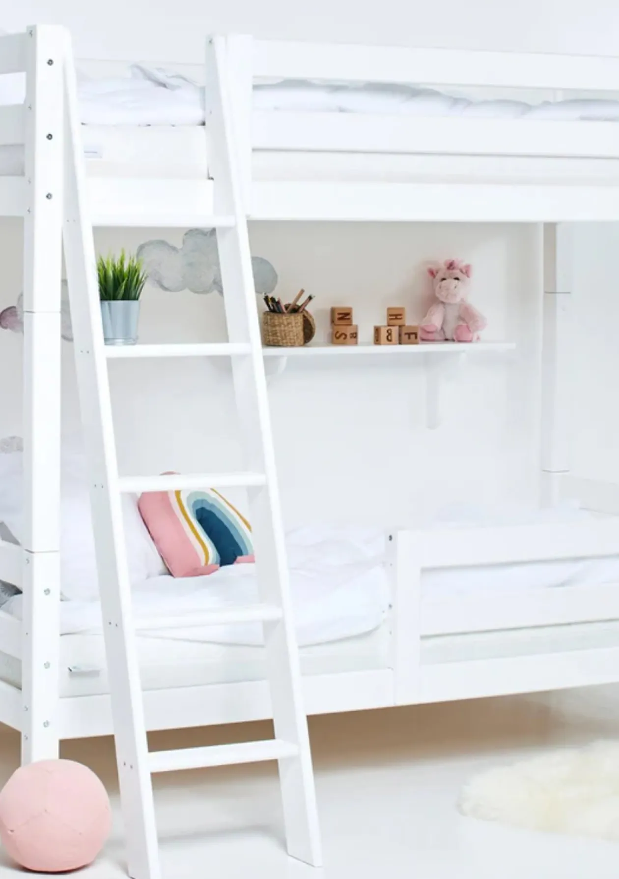 ECO Luxury' Hohes Etagenbett weiß 200 x 90 cm