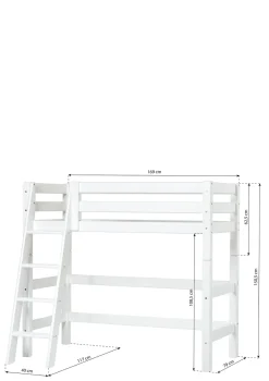 ECO Luxury' Mittelhochbett weiß 160 x 70 cm