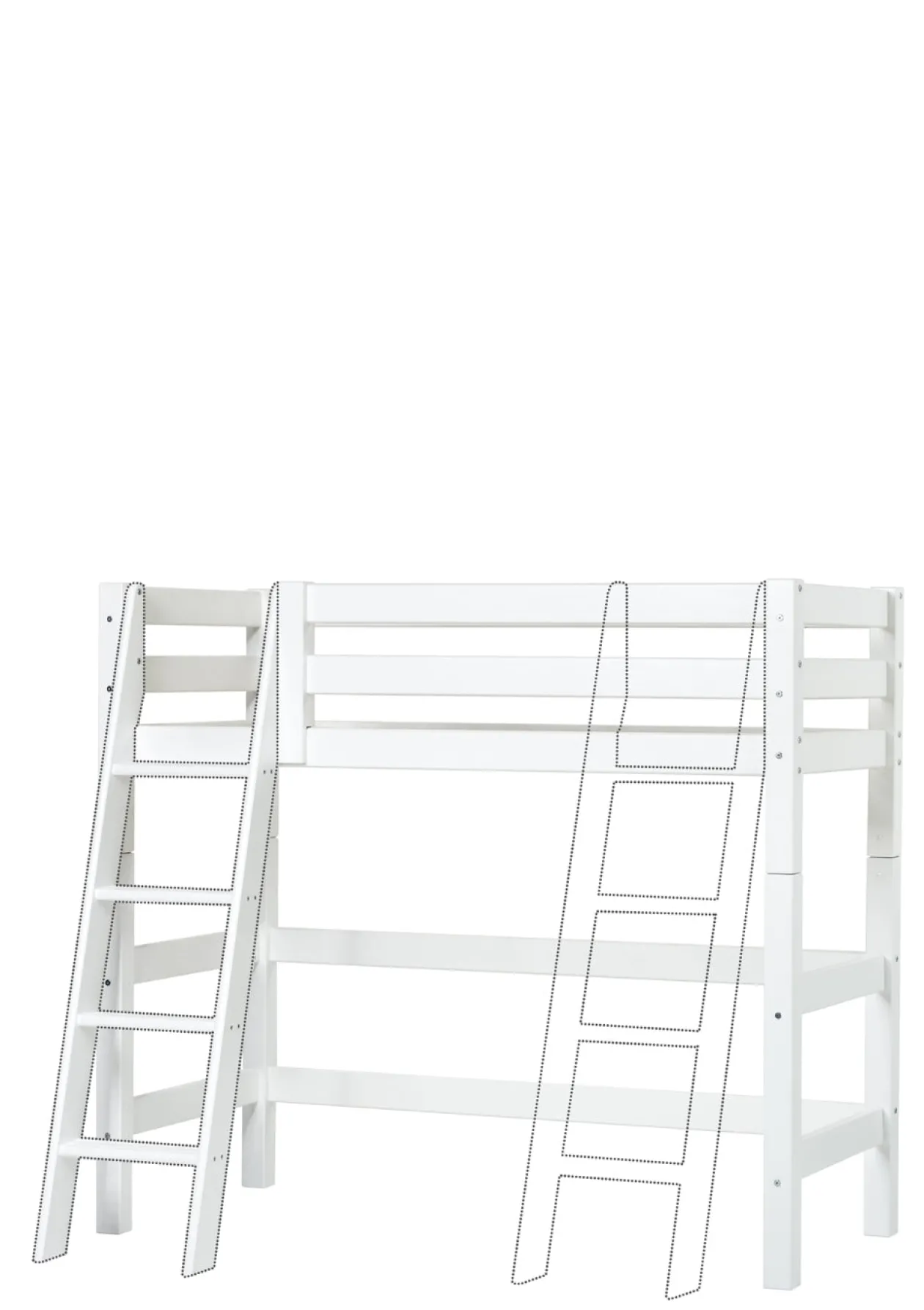 ECO Luxury' Mittelhochbett weiß 160 x 70 cm