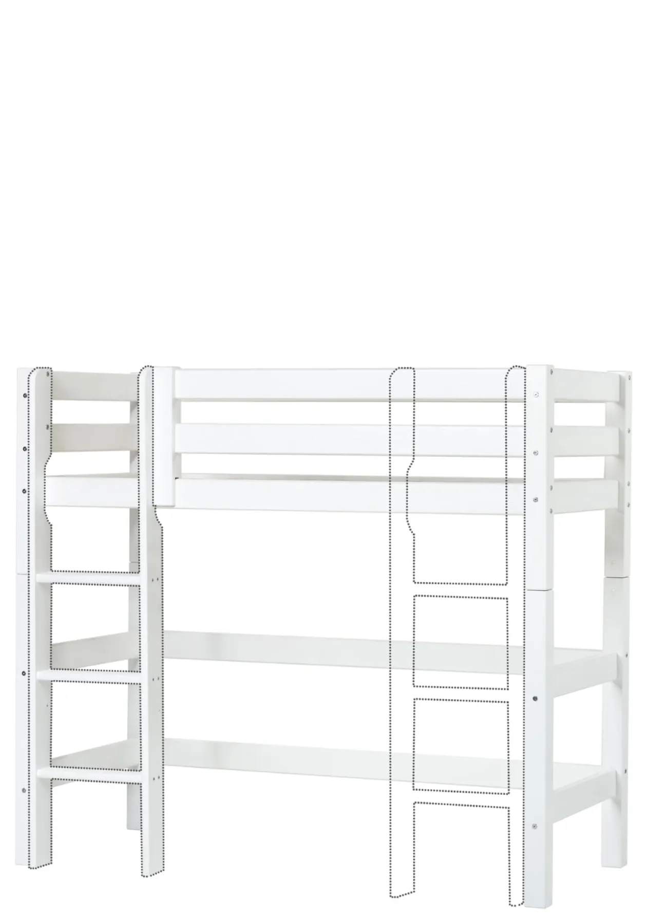 ECO Luxury' Mittelhochbett weiß 160 x 70 cm