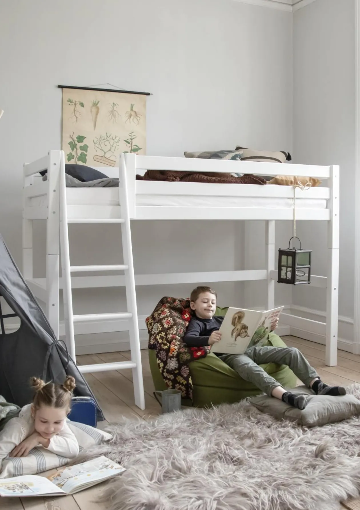 ECO Luxury' Mittelhochbett weiß 200 x 90 cm