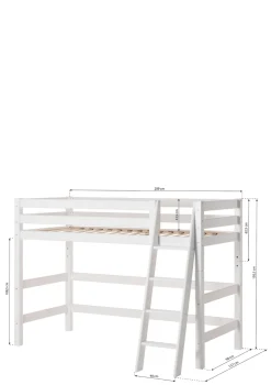 ECO Luxury' Mittelhochbett weiß 200 x 90 cm