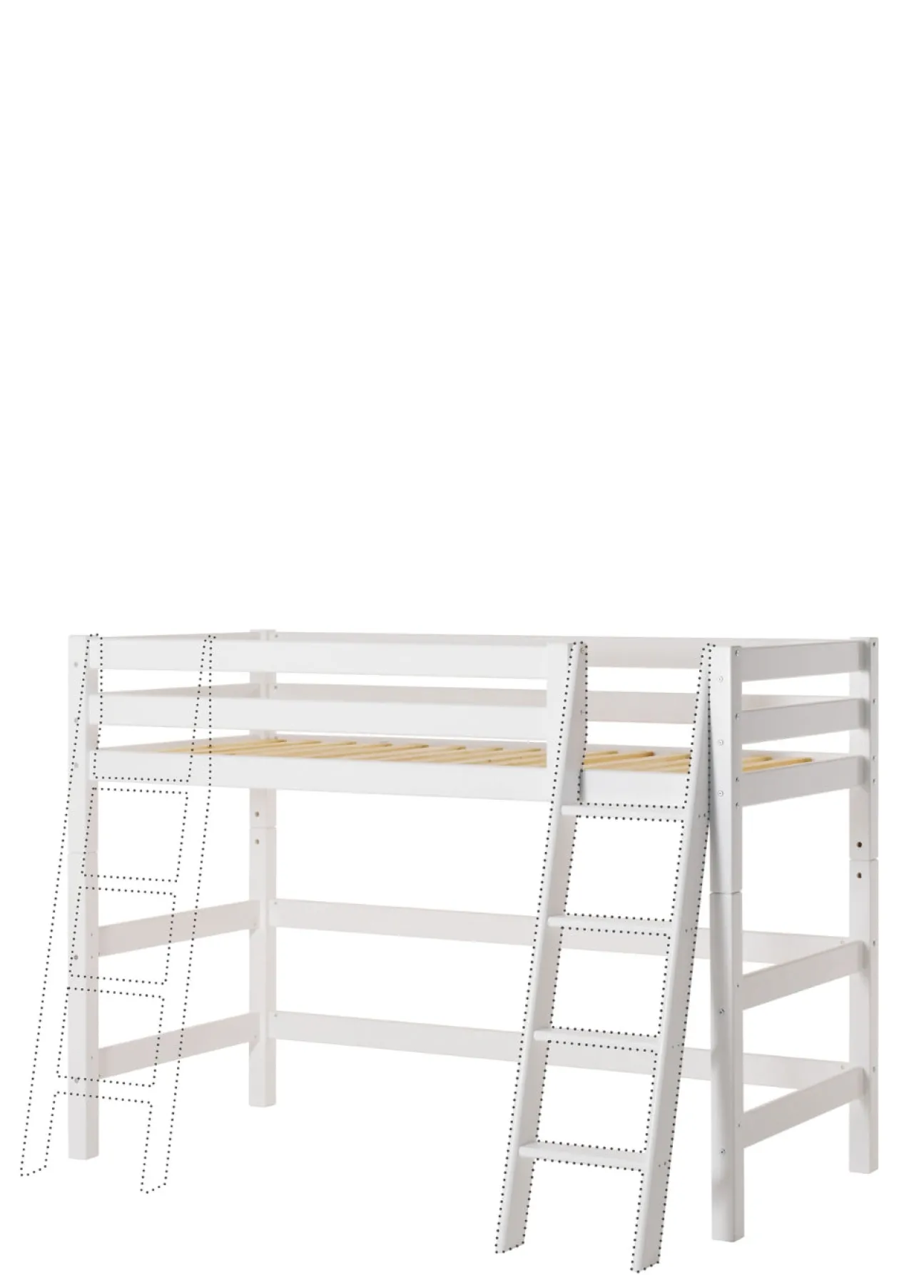 ECO Luxury' Mittelhochbett weiß 200 x 90 cm