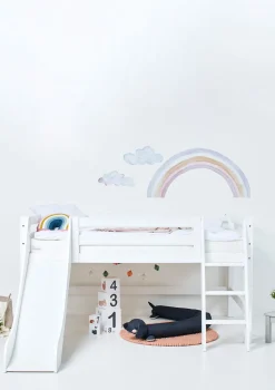 ECO Luxury' Spielbett mit Rutsche weiß 200 x 120 cm