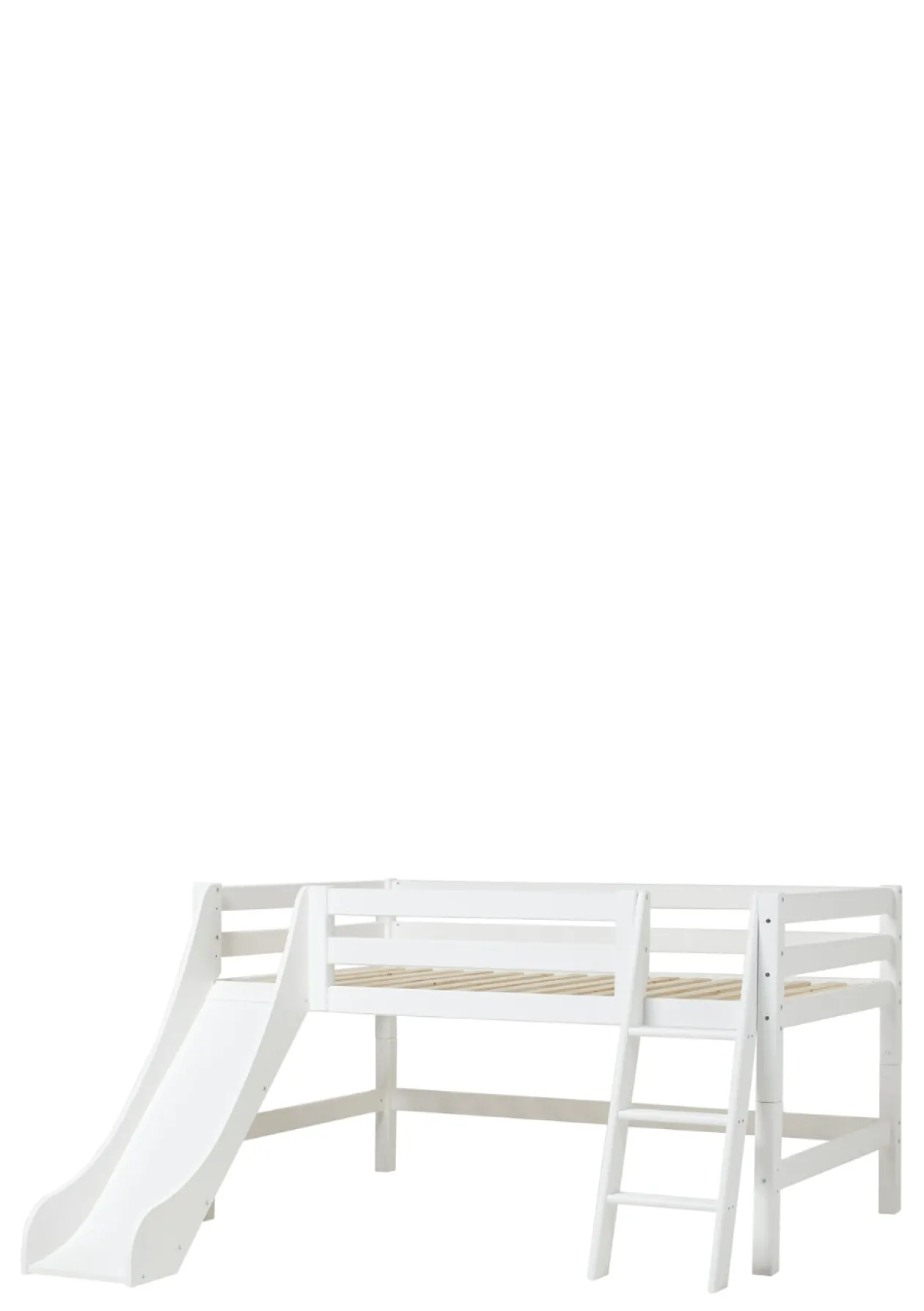 ECO Luxury' Spielbett mit Rutsche weiß 200 x 120 cm