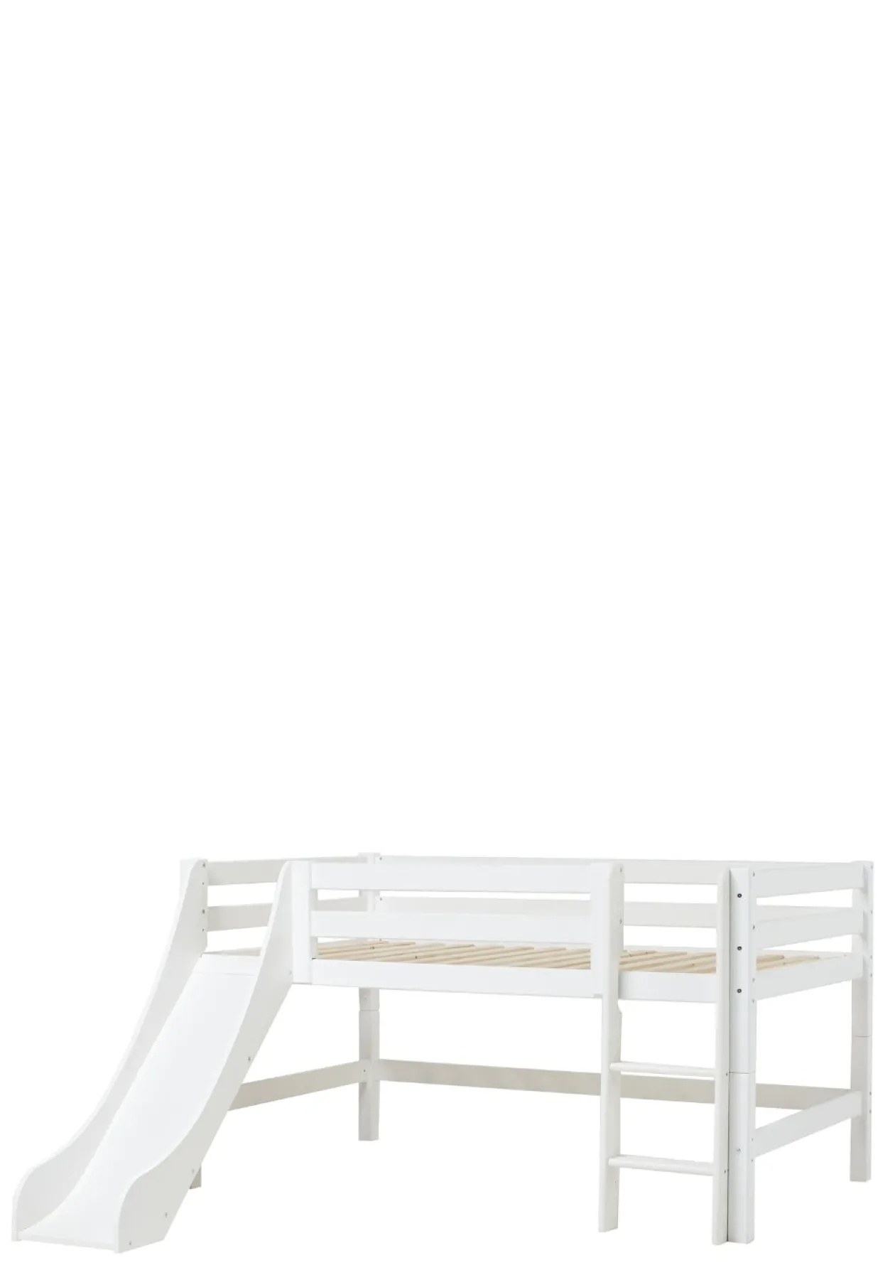 ECO Luxury' Spielbett mit Rutsche weiß 200 x 120 cm