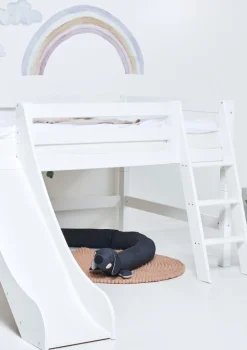 ECO Luxury' Spielbett mit Rutsche weiß 200 x 120 cm