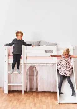 ECO Luxury' Spielbett mit Rutsche weiß 160 x 70 cm