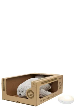 Einschlaf-Robbe mit Licht 'Organic Humming Seal' Gray