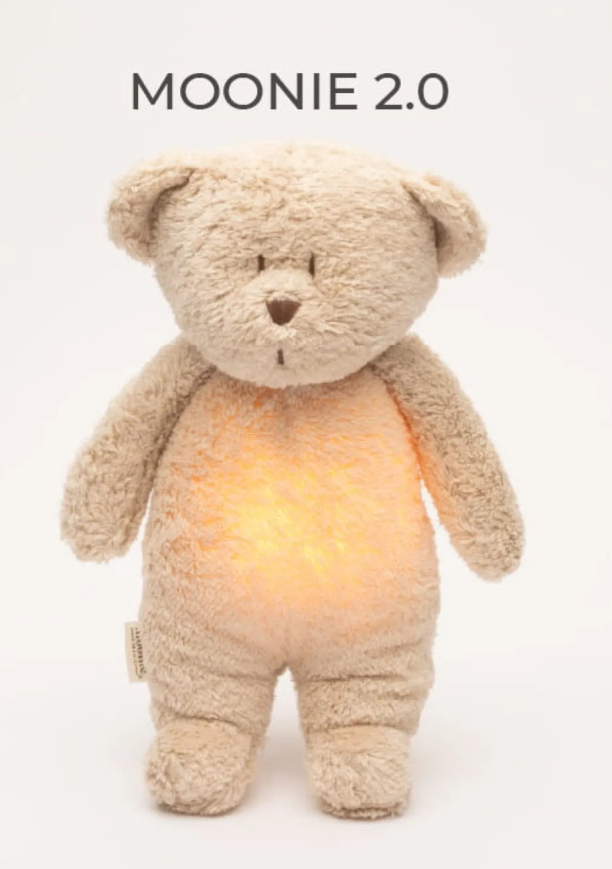 Einschlaf-Teddybär mit Licht 'Organic Humming Bear 2.0' sand natur