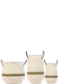 3er-Set Aufbewahrungskörbe Natural