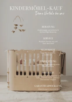 4er-Set Buchenknäufe 'Stern' für das 4-in-1 Babybett