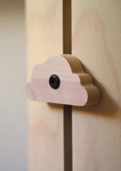 4er-Set Buchenknäufe 'Wolke' für das 4-in-1 Babybett