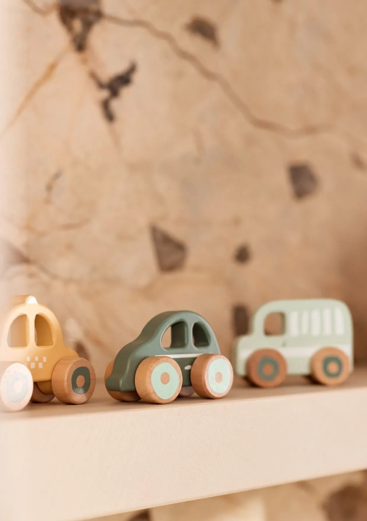 3er-Set Holz Autos 'On The Go'