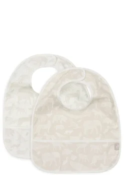 2er-Set Lätzchen 'Animals' Nougat