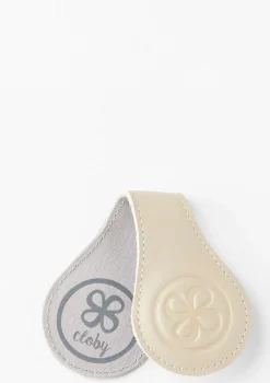 2er-Set Magnet-Clips Leder Beige