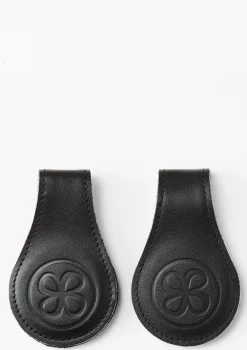 2er-Set Magnet-Clips Leder Schwarz