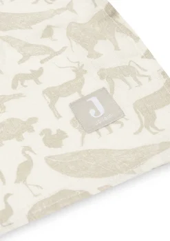 2er-Set Mulltücher 'Animals' nougat 115 x 115 cm