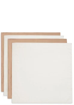 4er-Set Mulltücher Biscuit / Ivory 70 x 70 cm