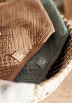 2er-Set Musselin Bandana Lätzchen Sea Green / Biscuit