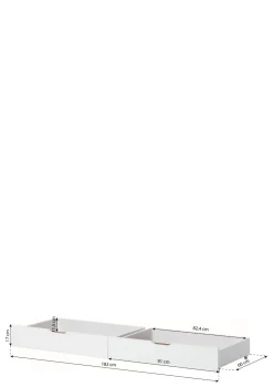 2er-Set Schubladen weiß